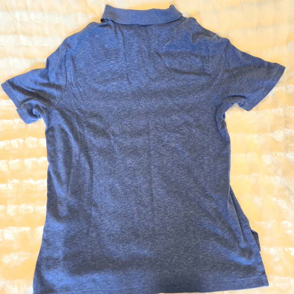 Ralph Lauren Blue Heather Polo Shirt with Embroidered Pony